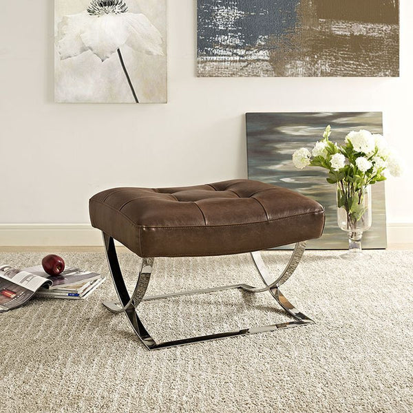 Slope Ottoman in Brown