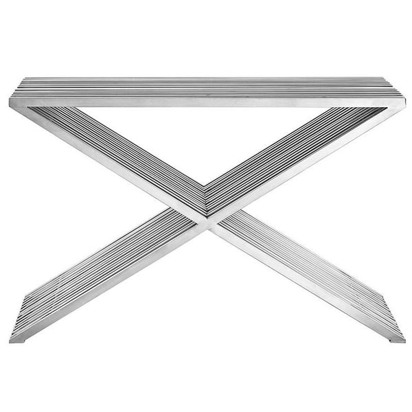 Press Console Table in Silver