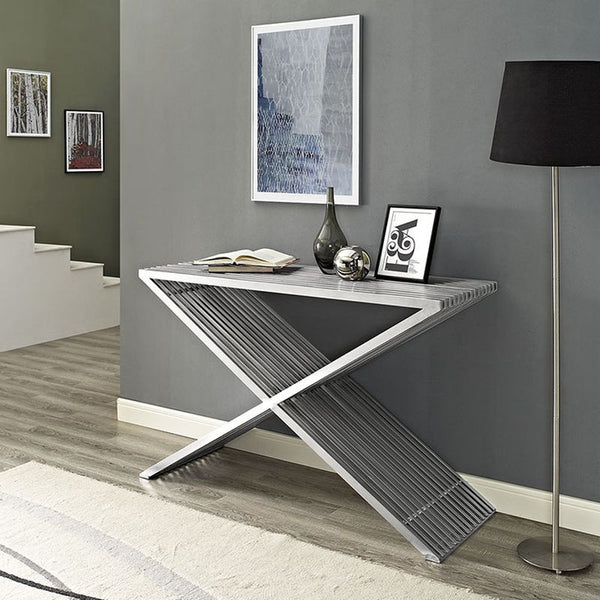 Press Console Table in Silver