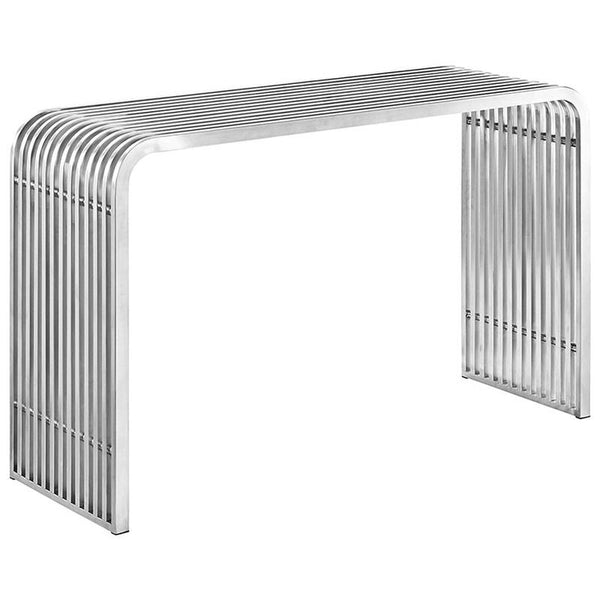 Pipe Stainless Steel Console Table in Silver