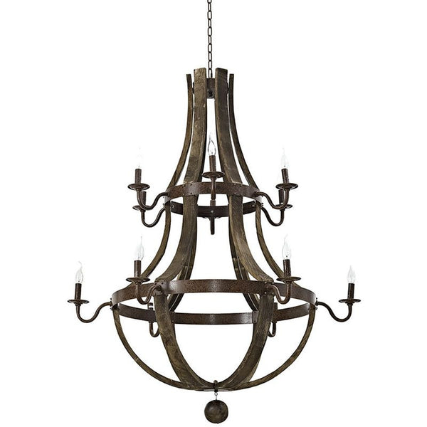 Trebuchet Chandelier in Brown