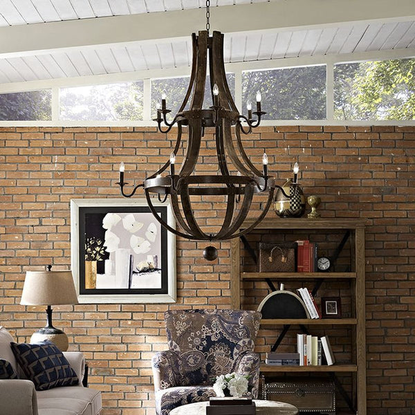 Trebuchet Chandelier in Brown