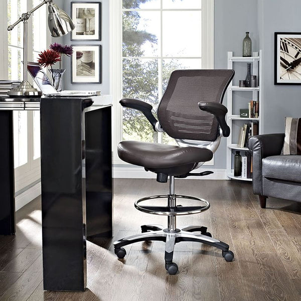 Edge Drafting Stool in Brown