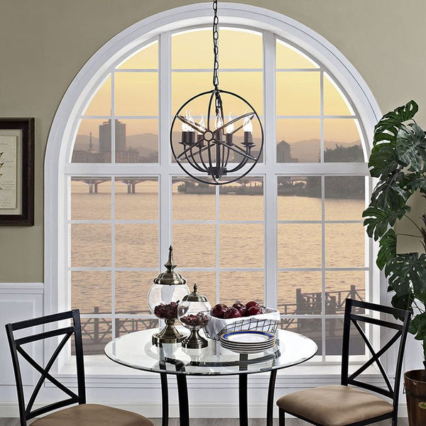 Atom Chandelier in Brown