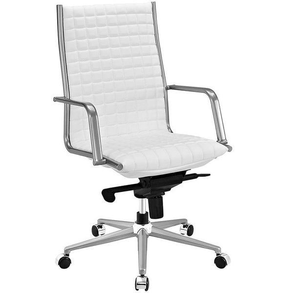 Pattern Highback Office Chair in White