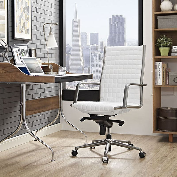 Pattern Highback Office Chair in White