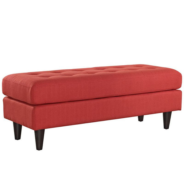 Empress Fabric Bench in Atomic Red
