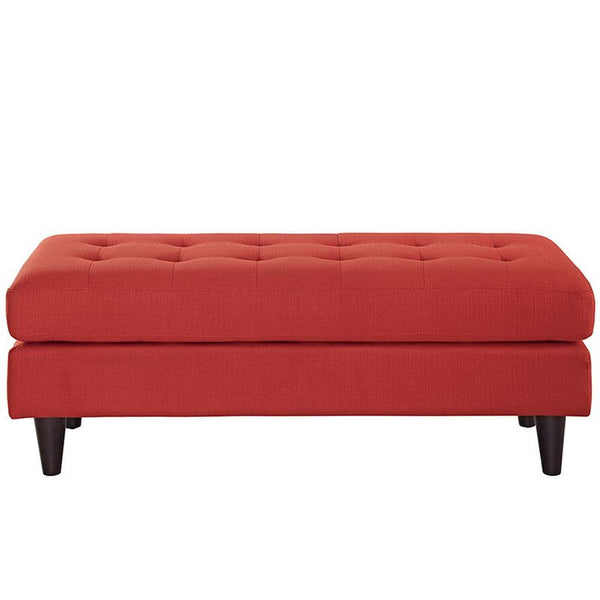 Empress Fabric Bench in Atomic Red