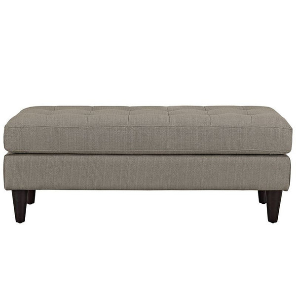 Empress Fabric Bench in Granite