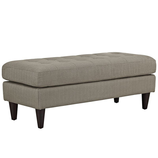Empress Fabric Bench in Granite