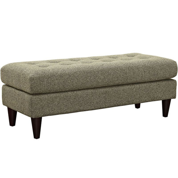 Empress Fabric Bench in Oatmeal