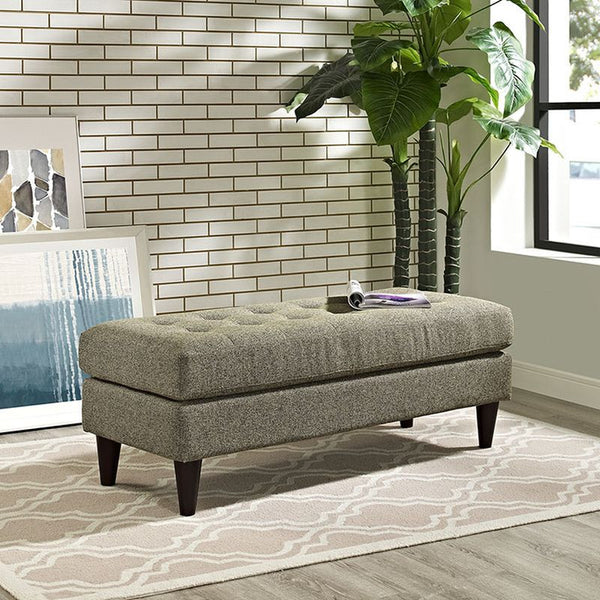 Empress Fabric Bench in Oatmeal