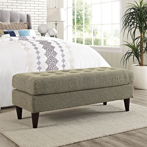 Empress Fabric Bench in Oatmeal