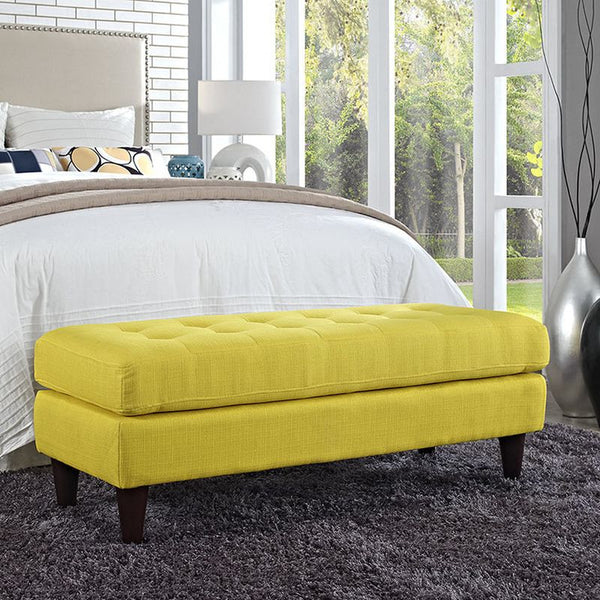 Empress Fabric Bench in Sunny