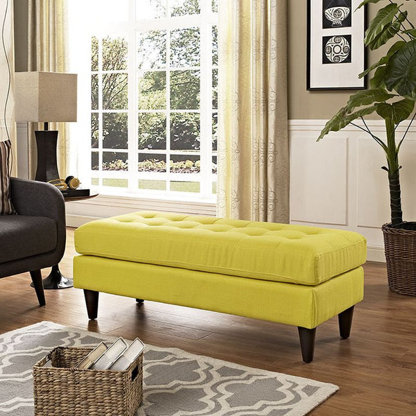 Empress Fabric Bench in Sunny