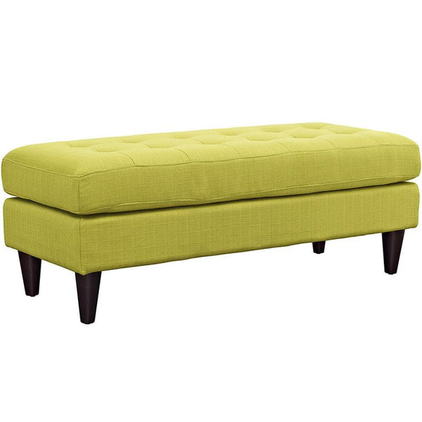 Empress Fabric Bench in Wheatgrass