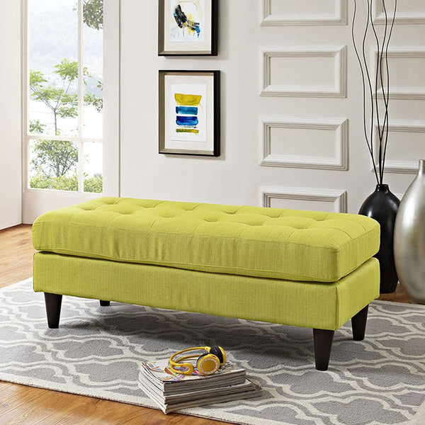 Empress Fabric Bench in Wheatgrass