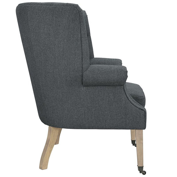 Chart Fabric Lounge Chair in Gray