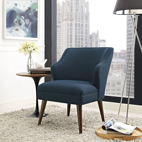 Swell Fabric Armchair in Azure by Furniture and Things