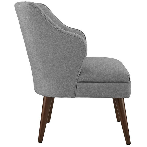 Swell Fabric Armchair in Light Gray by Furniture and Things