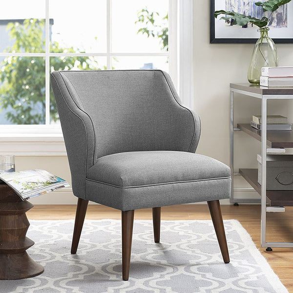 Swell Fabric Armchair in Light Gray by Furniture and Things