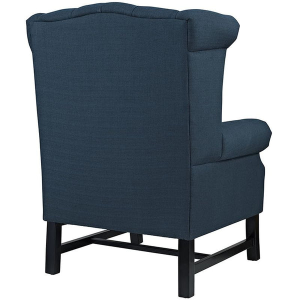 Steer Fabric Armchair in Azure