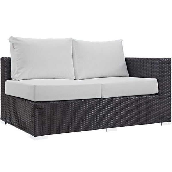 Convene 11 Piece Outdoor Patio Sectional Set in Espresso White