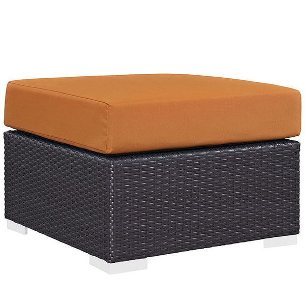 Convene 3 Piece Outdoor Patio Sofa Set in Espresso Orange