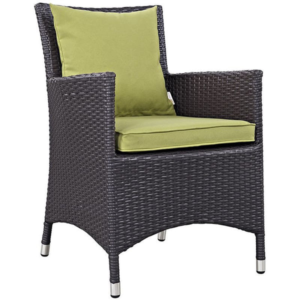Convene 2 Piece Outdoor Patio Dining Set in Espresso Peridot