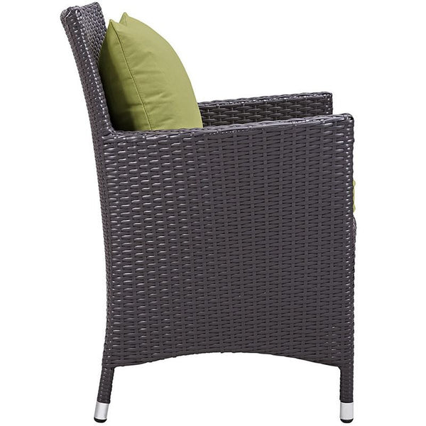 Convene 4 Piece Outdoor Patio Dining Set in Espresso Peridot