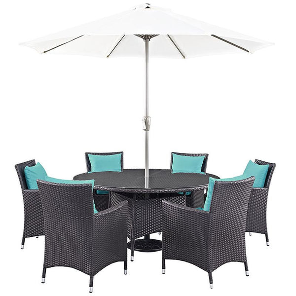 Convene 8 Piece Outdoor Patio Dining Set in Espresso