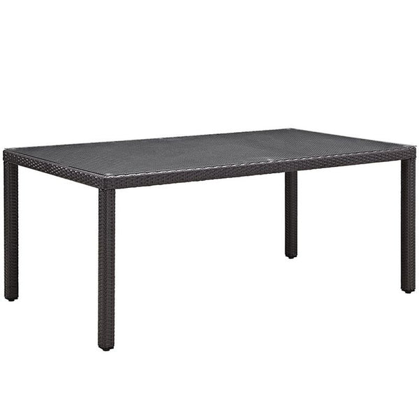 Convene 7 Piece Outdoor Patio Dining Set in Espresso White