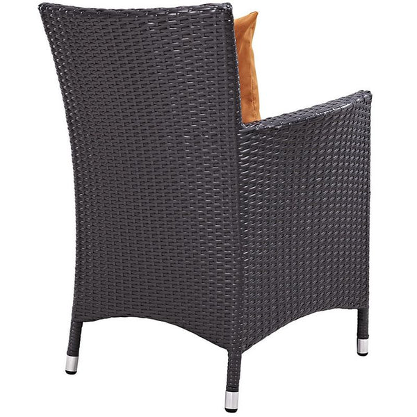 Convene 11 Piece Outdoor Patio Dining Set in Espresso Orange