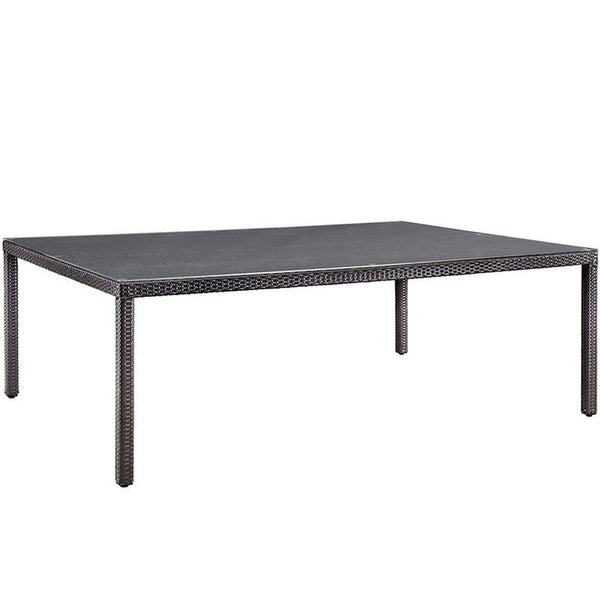 Convene 11 Piece Outdoor Patio Dining Set in Espresso Orange