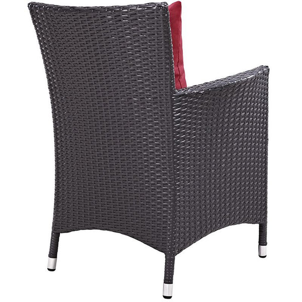 Convene 11 Piece Outdoor Patio Dining Set in Espresso Red