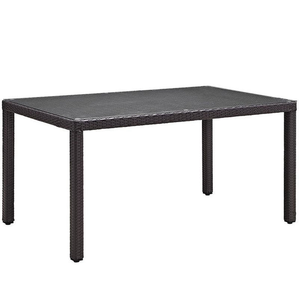Convene 7 Piece Outdoor Patio Dining Set in Espresso Beige