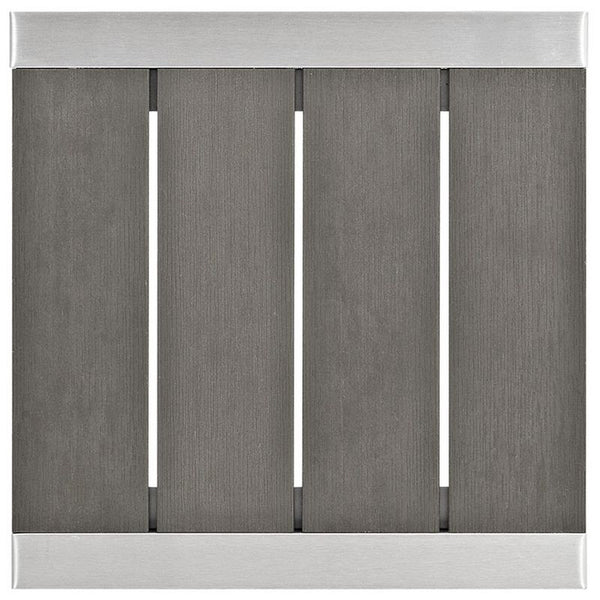 Shore Outdoor Patio Aluminum Side Table in Silver Gray