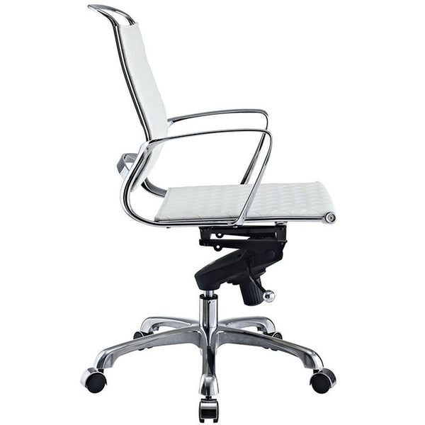 Vibe Mid Back Leather Office Chair in White