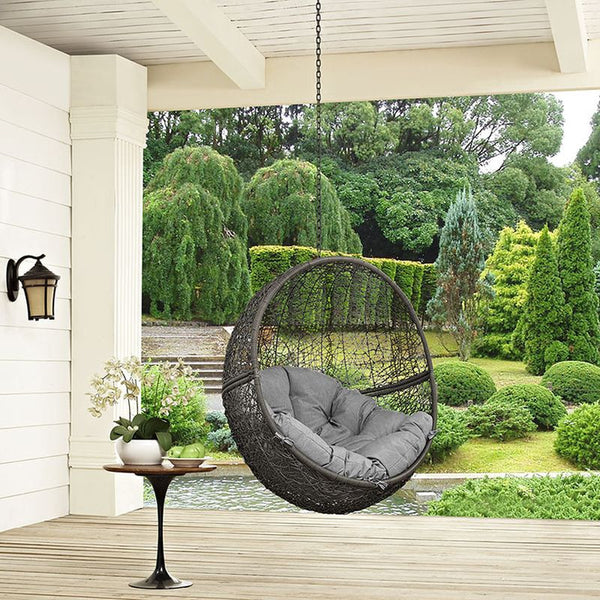 Hide Outdoor Patio Swing Chair in Gray