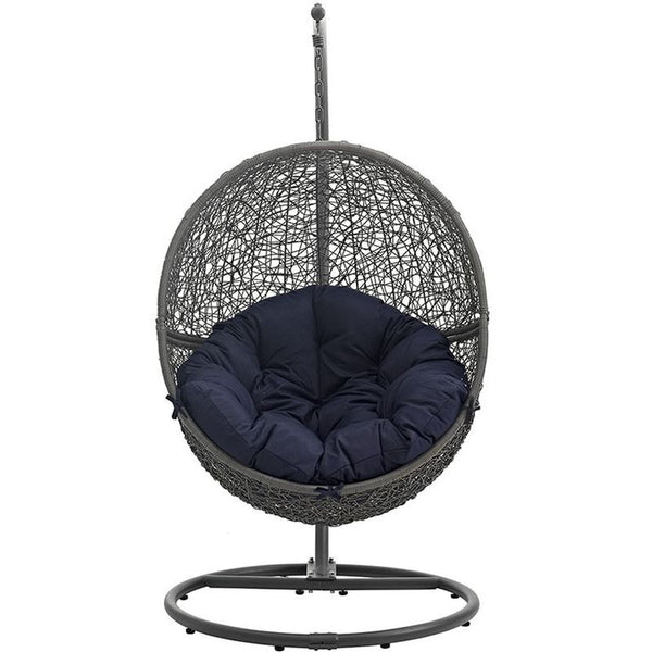 Hide Outdoor Patio Swing Chair in Gray Navy
