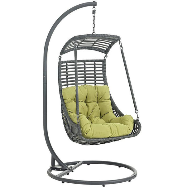 Jungle Outdoor Patio Swing Chair in Peridot