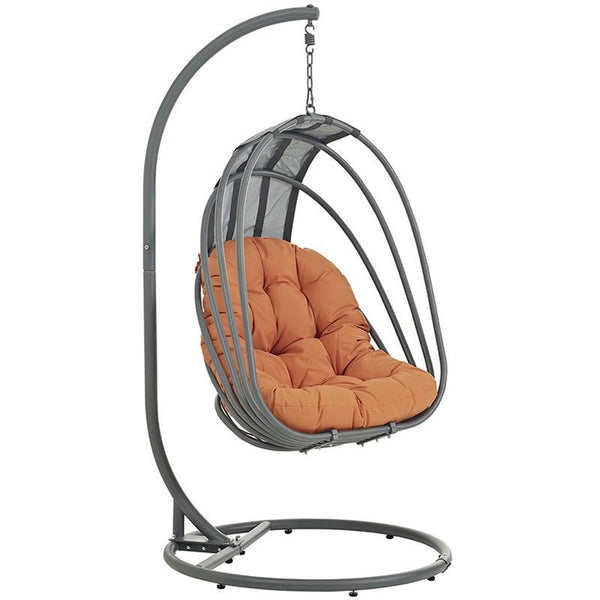 Whisk Outdoor Patio Swing Chair in Orange