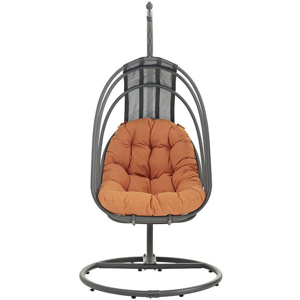 Whisk Outdoor Patio Swing Chair in Orange