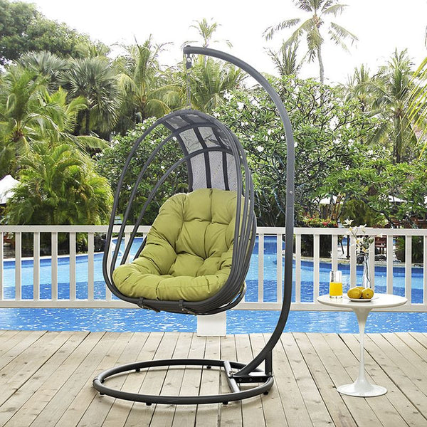 Whisk Outdoor Patio Swing Chair in Peridot