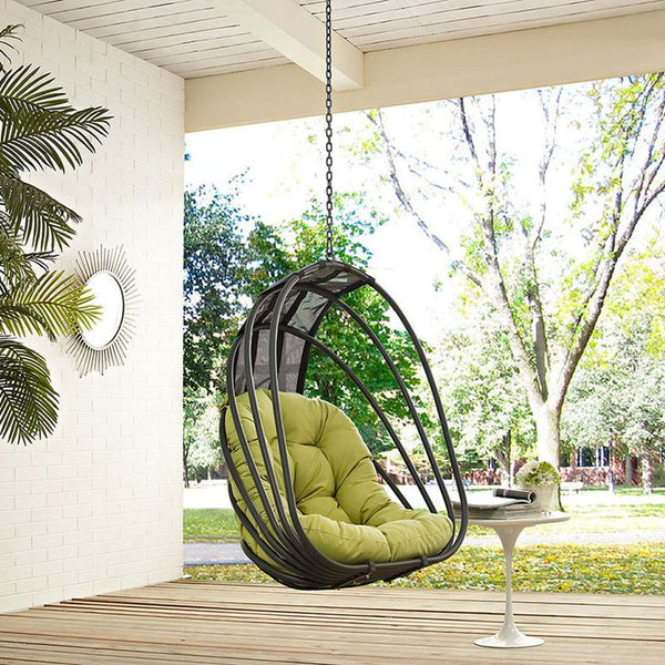 Whisk Outdoor Patio Swing Chair in Peridot