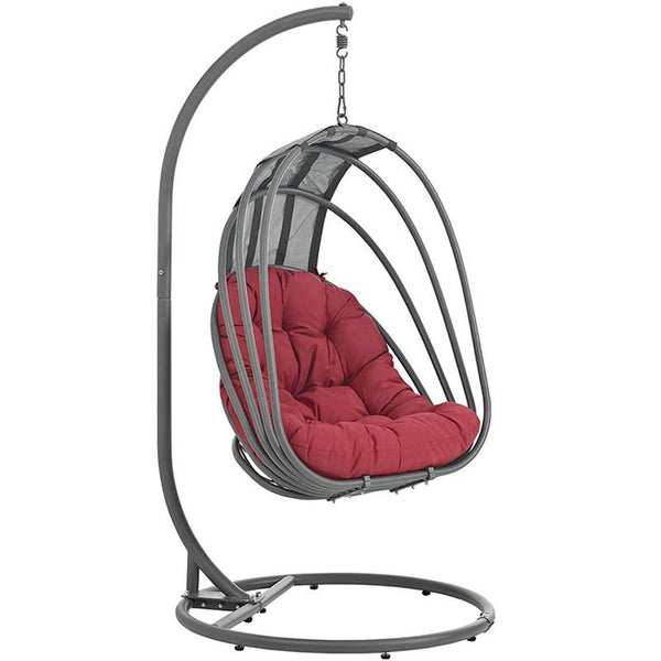 Whisk Outdoor Patio Swing Chair in Red