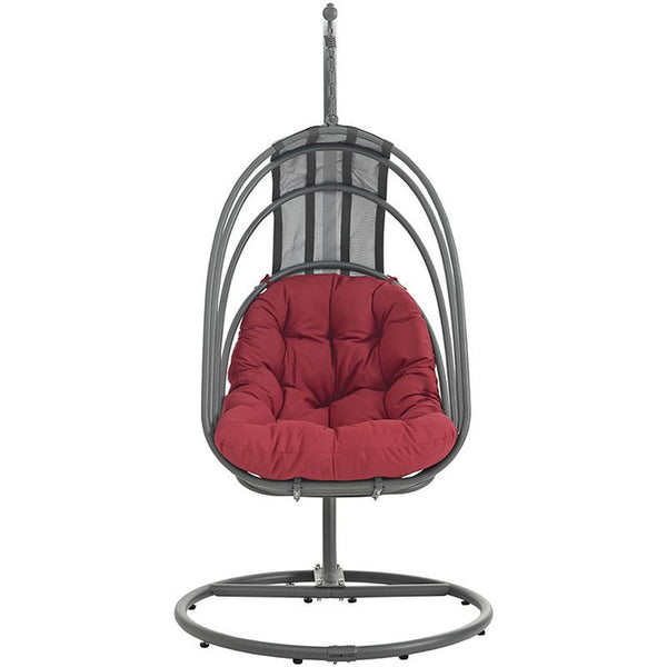 Whisk Outdoor Patio Swing Chair in Red