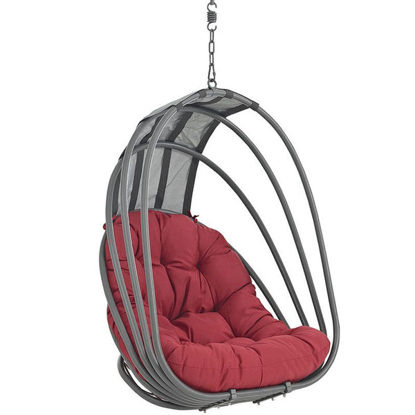 Whisk Outdoor Patio Swing Chair in Red