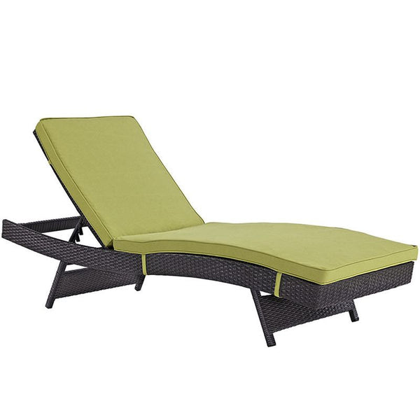 Convene Chaise Outdoor Patio Set of 4 in Espresso Peridot