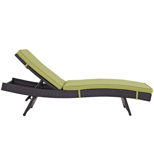 Convene Chaise Outdoor Patio Set of 4 in Espresso Peridot
